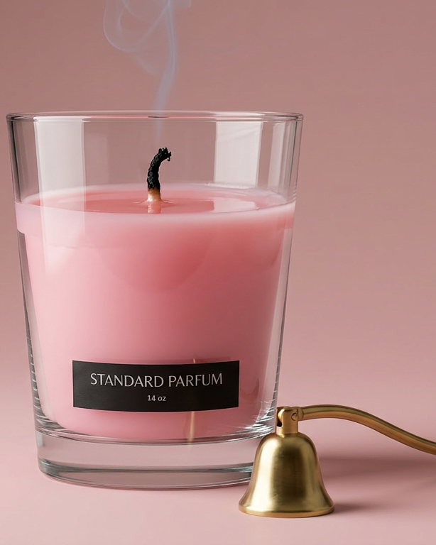 Standard Parfum candle extinguished in a quiet setting